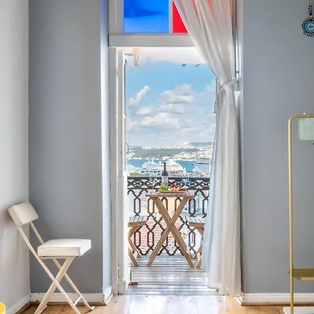 Historical Apt. With Galata Sea View/turkish Hamam Διαμέρισμα