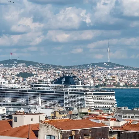 Historical Apt. With Galata Sea View/turkish Hamam Διαμέρισμα